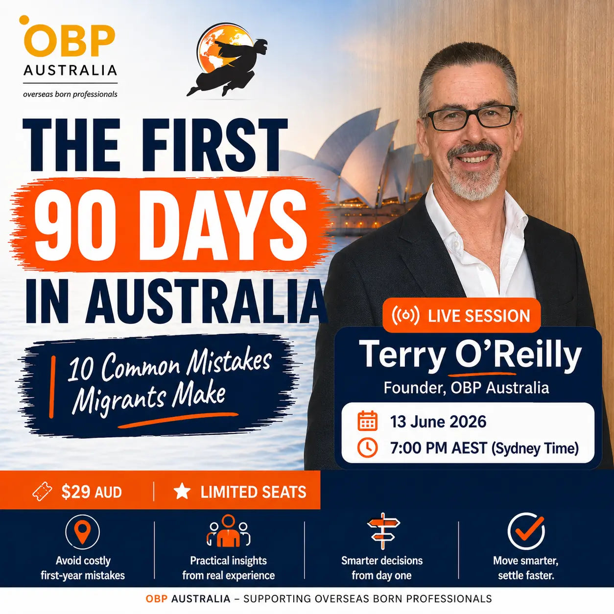 The First 90 Days in Australia: 10 Common Mistakes Migrants Make - Live Expert Session with Terry O’Reilly Migrant Ninja
